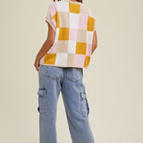 Multi-Color Checkered Sweater