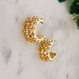 Dot Textured Hoop Earrings