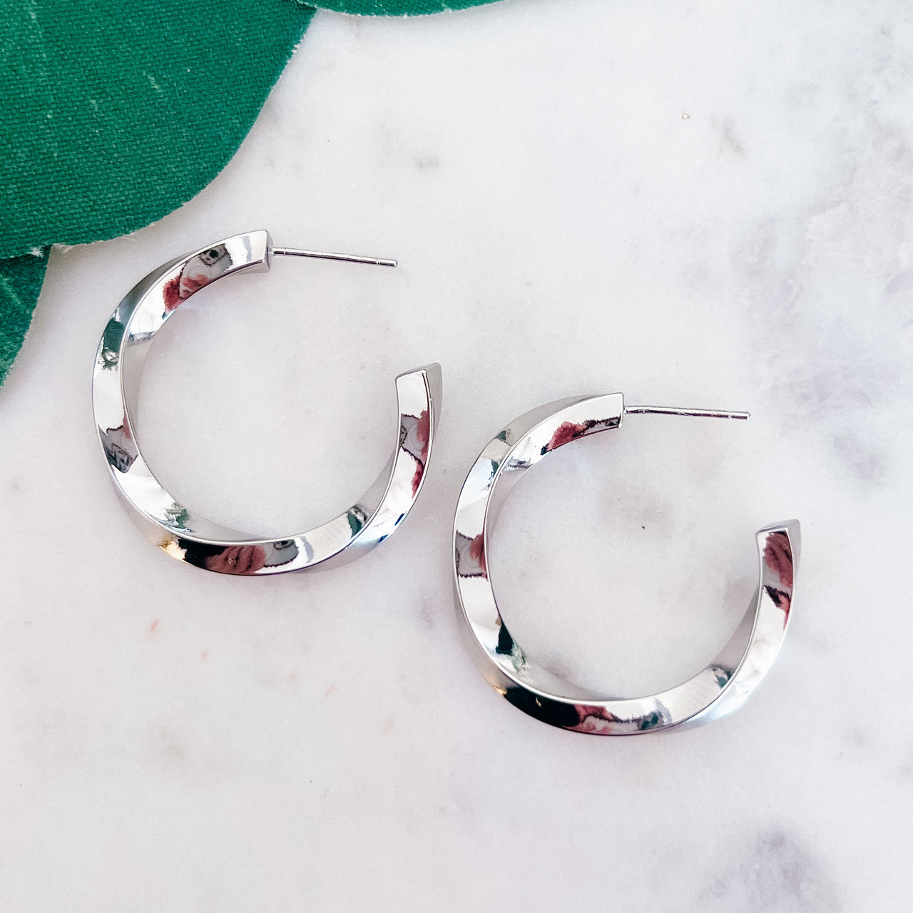 Gold Dipped Twist Hoop Earrings