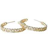 24k Gold Plated Cuban Hoops
