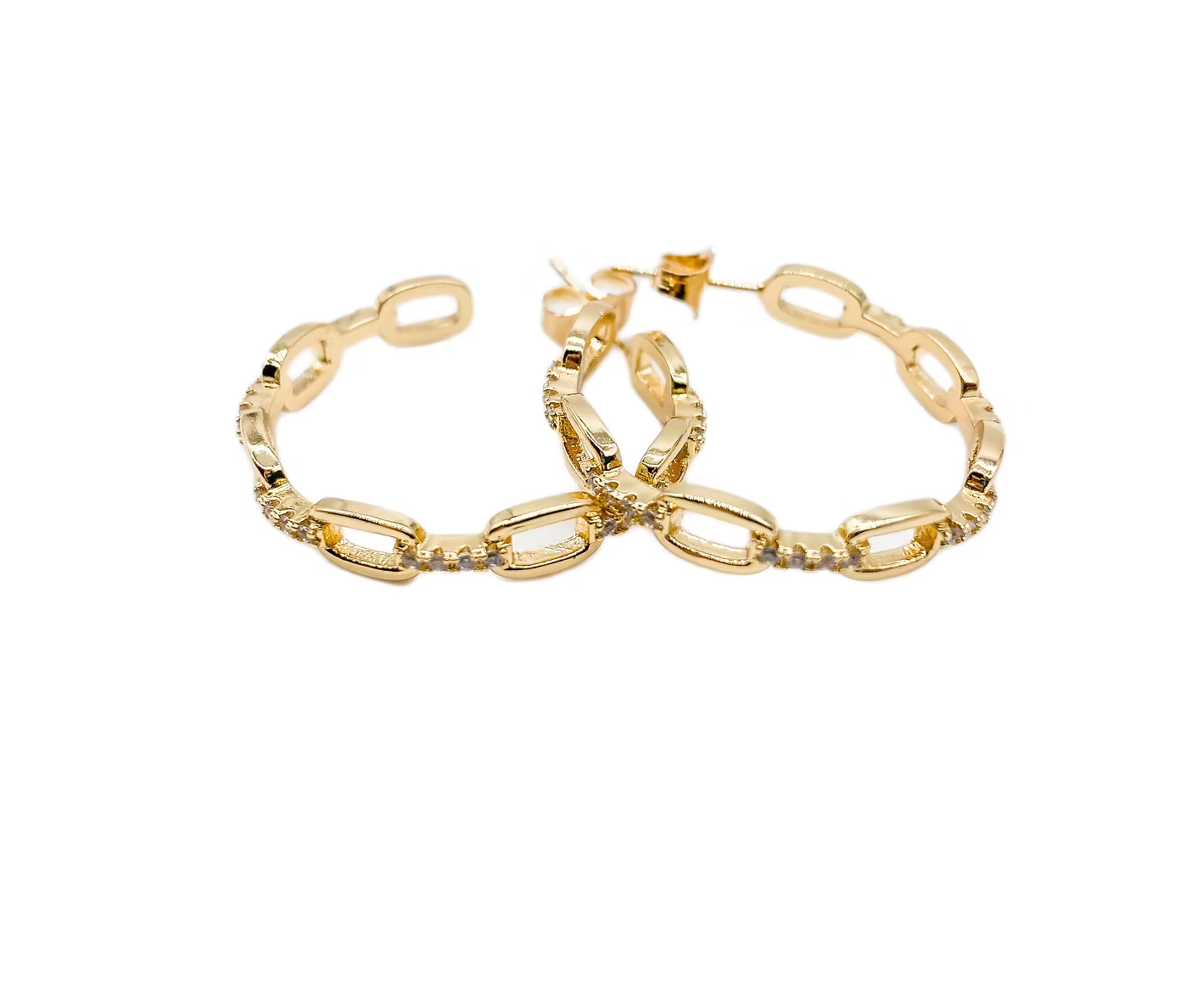 24K Gold Loop Hoops