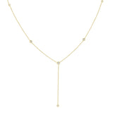 Elegant Gold Plated Rhinestone Pendant Y-Necklace