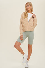 Dolman Hooded Full Zip Jacket