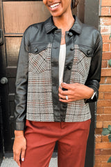 Shirt Jacket W/ Contrast Sleeves