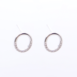 Elle Small Pave Round Studs