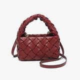 Moxie Heat Pressed Faux Woven Mini Crossbody Bag