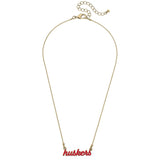 Nebraska Cornhusker Enamel Script Earrings