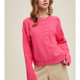 Henley Button Up Sweater