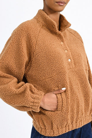 Sherpa Mock Neck Pullover