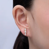 Baguette Teardrop Studs