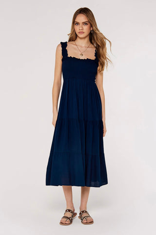 Ruche Strap Sleeveless Dress