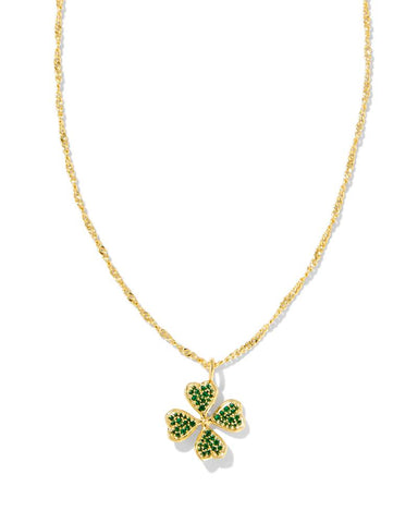 Clover Crystal Pendant Necklace