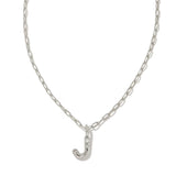 Crystal Letter J Short Pendant Necklace