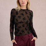 Floral Lace Long Sleeve Layering Top