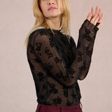 Floral Lace Long Sleeve Layering Top