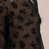 Floral Lace Long Sleeve Layering Top