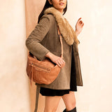 Leigh Distressed Hobo Bag