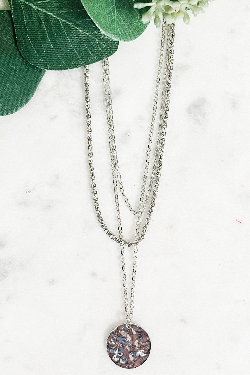 Three-Layer Round Pendant Necklace
