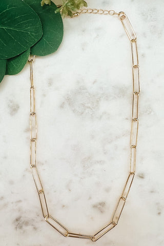 Gold-Dipped Dainty Chain Link Necklace