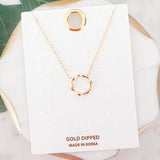 Open Circle Gold Dipped Necklace