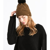 Cable Knit Pom Beanie