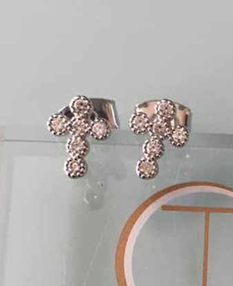 Antique Hand Set Cross Studs