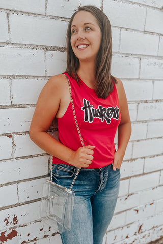 Huskers Flowy Muscle Tank