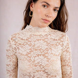 Lace Long Sleeve Layering Top