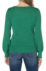 L/S Crew Neck Sweater Rib Detail