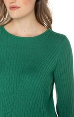 L/S Crew Neck Sweater Rib Detail