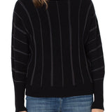 L/S Crew Dolman Sweater W/ Stripe