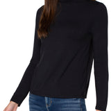 Long Sleeve Mock Neck Knit Top