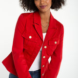 Peplum Jacket with Tab Detail