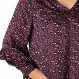 Long Sleeve Woven Blouse w/ Ruffles
