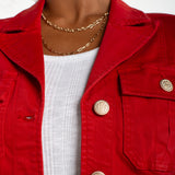 Peplum Jacket with Tab Detail