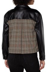 Shirt Jacket W/ Contrast Sleeves