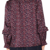 Long Sleeve Woven Blouse w/ Ruffles