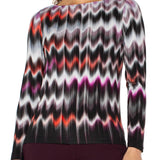 Long Sleeve Boat Neck Knit Top