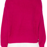 Long Sleeve Mock Neck Sweater w/ Fringe