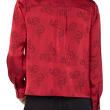 Long Sleeve Woven Top w/ Hidden Placket