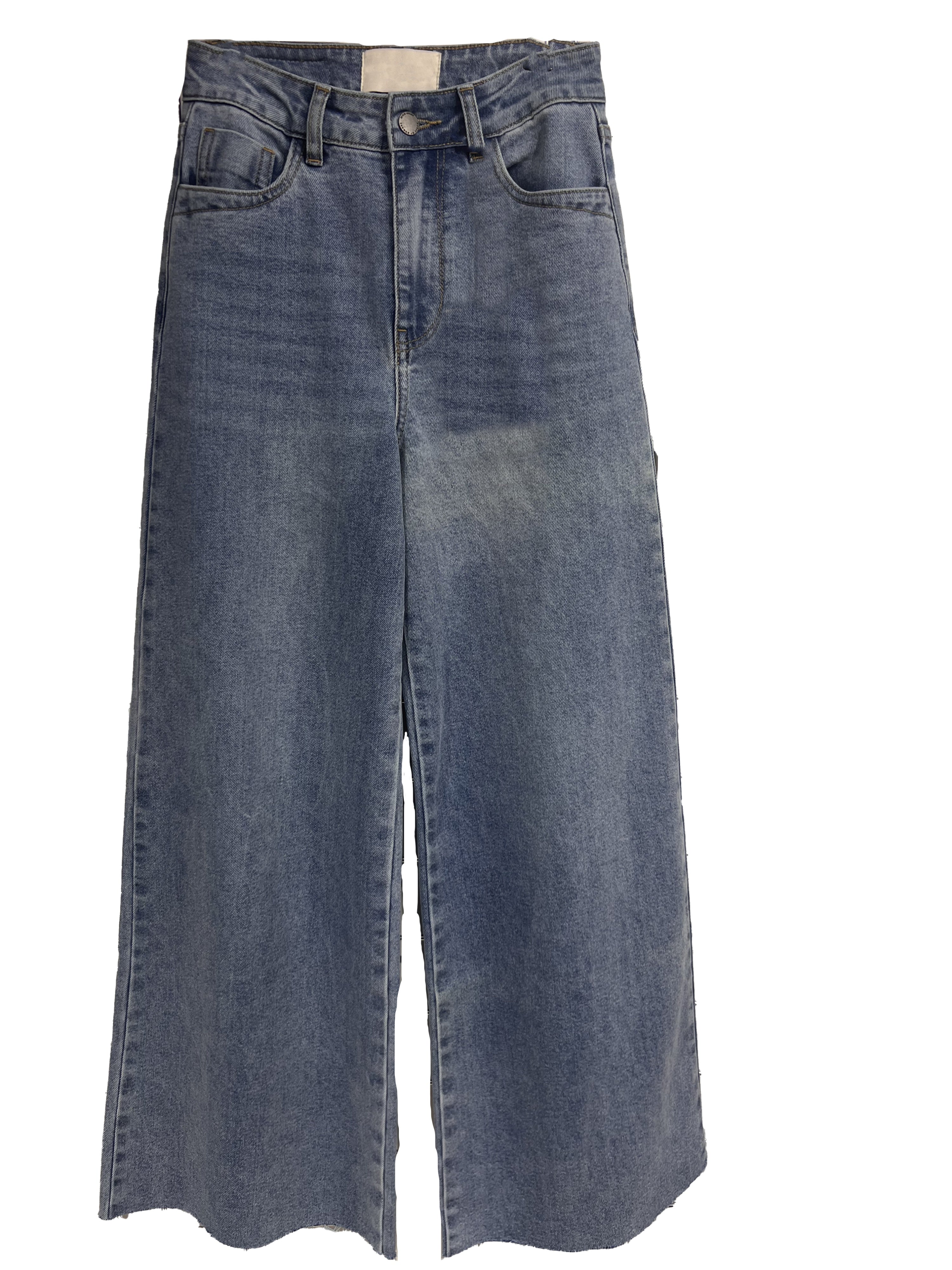 5 Pocket Ankle Length Wide Leg Jeans - The 308 Boutique