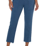 Hi-Rise Crop Straight Exposed Button