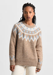 Mixed Chevron Printed Sweater