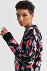 Fuzzy Abstract Printed Sweater