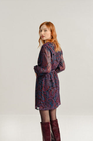 Paisley Printed Woven Dress