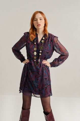 Paisley Printed Woven Dress