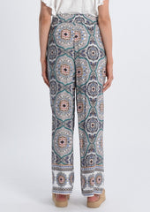 Abstract Printed Woven Flowy Pants