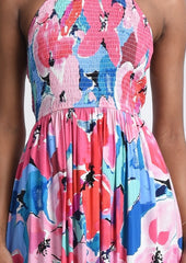 Halter Top Floral Dress - Pink Alice