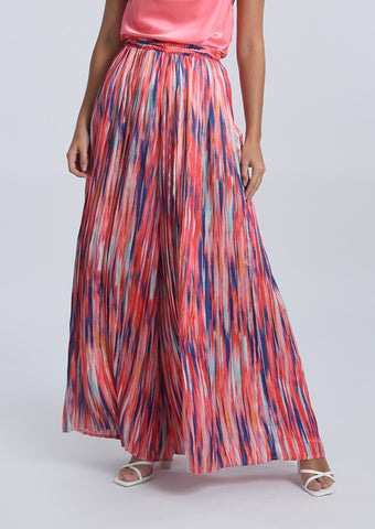 Printed Ikat Woven Flowy Pants