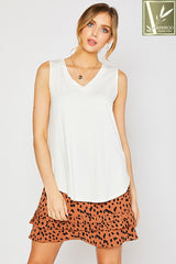 Bamboo V Neck Sleeveless Top